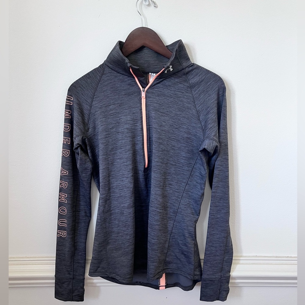 Under Armour Charcoal and Peach Pullover